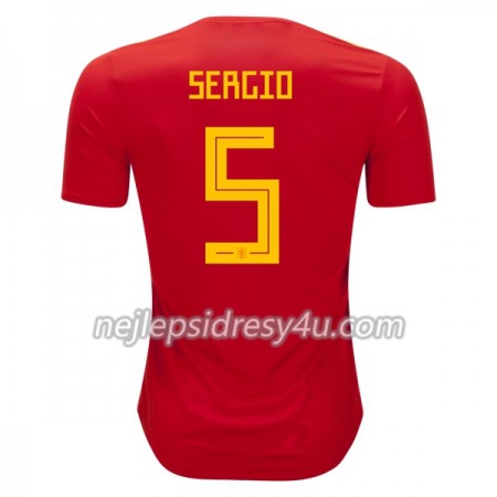 Fotbalový Dres Španělsko Sergio Busquets 5 Domácí MS 2018